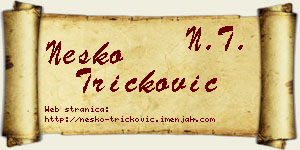 Neško Tričković vizit kartica